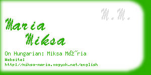 maria miksa business card